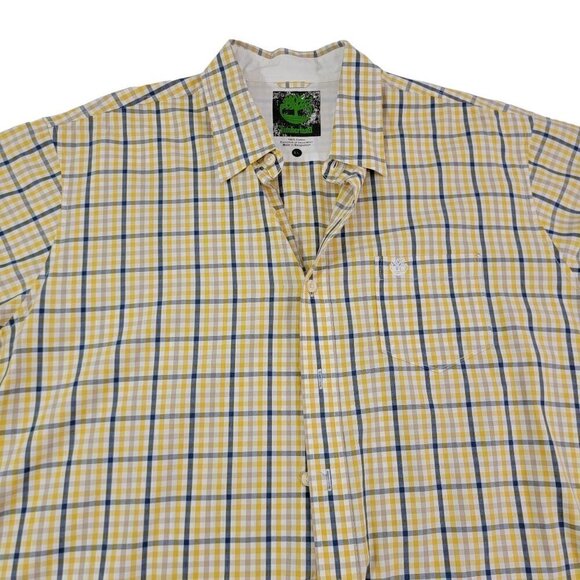 Timberland Men's Plaid Button Down Short Sleeve Shirt - XL - Picture 4 of 11